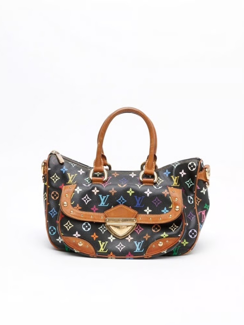 Louis Vuitton Multicolor Monogram Canvas Satchel - Black with Multicolor Accents